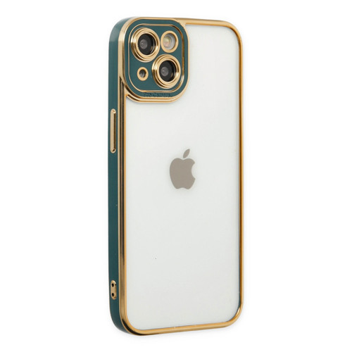 Iphone 14 Kılıf Liva Lens Silikon - Yeşil