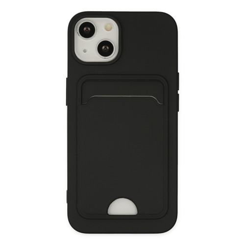 Iphone 14 Kılıf Kelvin Kartvizitli Silikon - Siyah