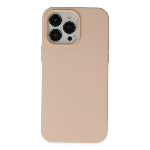Iphone 14 Kılıf Nano Içi Kadife Silikon - Pudra