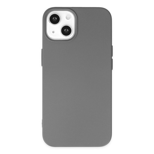 Iphone 14 Kılıf Nano Içi Kadife Silikon - Gri