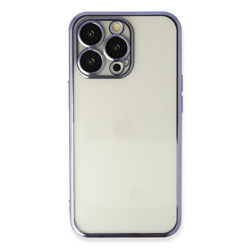 Iphone 14 Kılıf Lensli Silikon - Mor