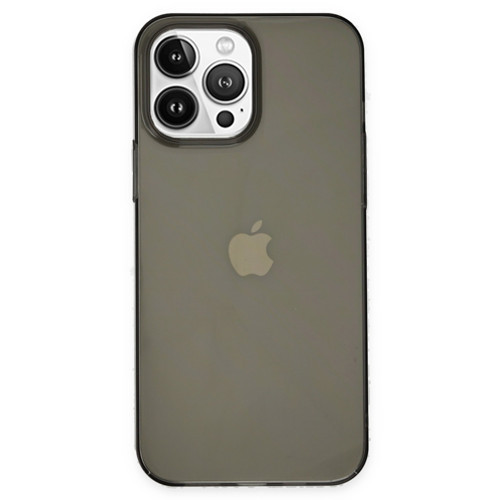 Iphone 14 Kılıf Pc Sert Şeffaf Kapak - Siyah
