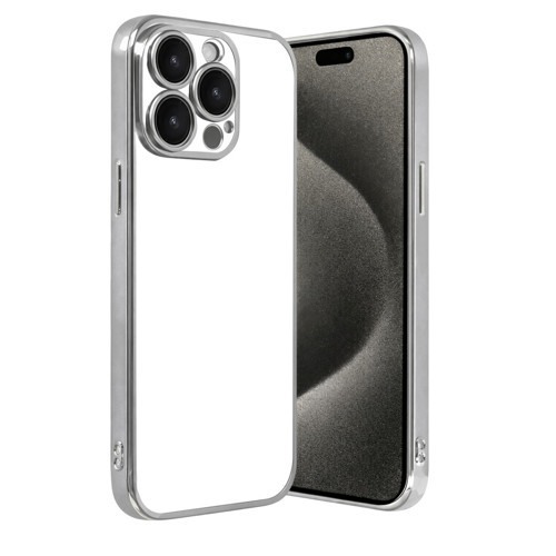 Iphone 15 Lensli Silikon - Gümüş