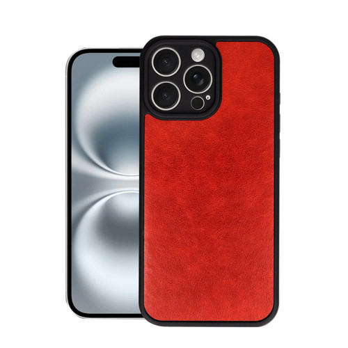 Iphone 16 Kılıf Aras Deri Kapak - Kırmızı