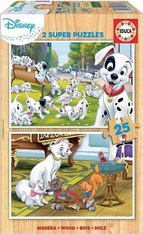 Disney Animals 2x25 Parça Ahşap Puzzle