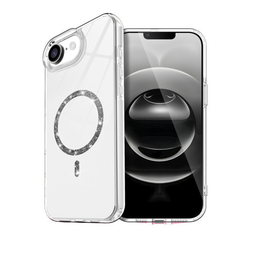 Iphone 16E Live Diamond Magsafe Kapak - Şeffaf