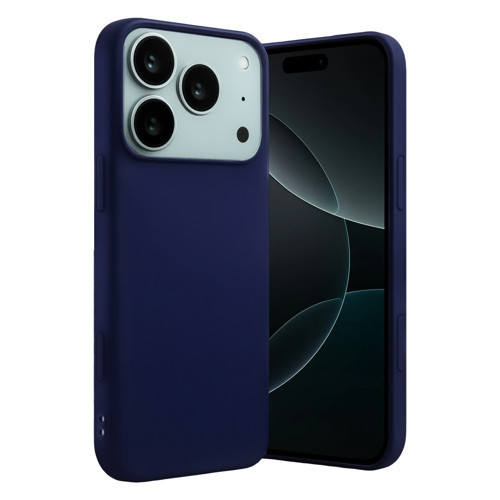 Iphone 17 Nano Içi Kadife Silikon - Lacivert