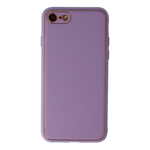 Iphone 7 Kılıf Coco Deri Silikon Kapak - Lila
