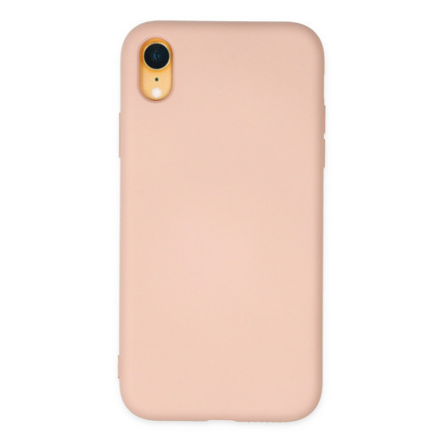 Iphone Xr Kılıf Nano Içi Kadife Silikon - Pudra