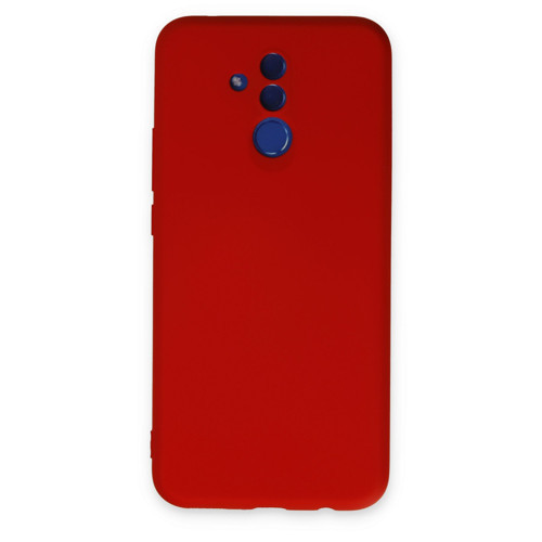 Mate 20 Lite Kılıf Nano Içi Kadife Silikon - Kırmızı