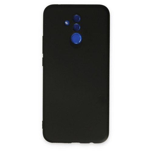 Mate 20 Lite Kılıf Nano Içi Kadife Silikon - Siyah
