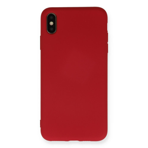 Iphone Xs Kılıf Nano Içi Kadife Silikon - Kırmızı