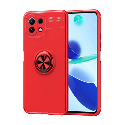 Mi̇ 11 Lite Kılıf Range Yüzüklü Silikon - Kırmızı