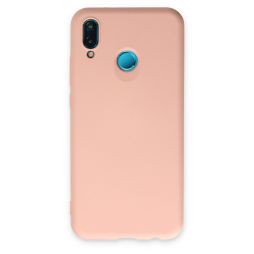 P20 Lite Kılıf Nano Içi Kadife Silikon - Pudra
