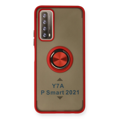 P 2021 Kılıf Montreal Yüzüklü Silikon Kapak - Kırmızı