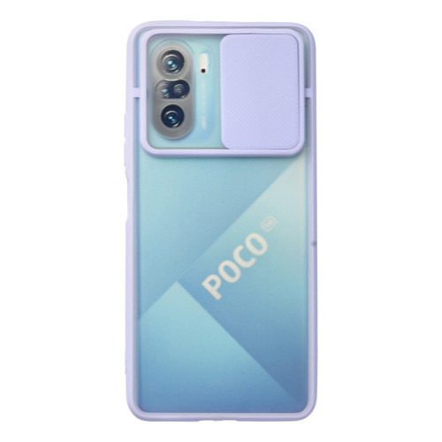 Poco F3 Kılıf Palm Buzlu Kamera Sürgülü Silikon - Lila