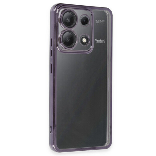 Poco X6 Kılıf Lensli Silikon - Mor