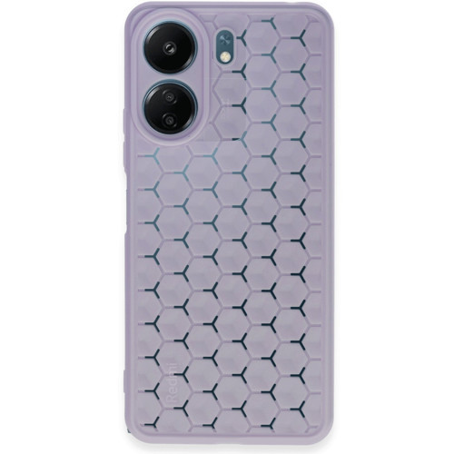Redmi 13C Kılıf Petek Silikon Kapak - Lila