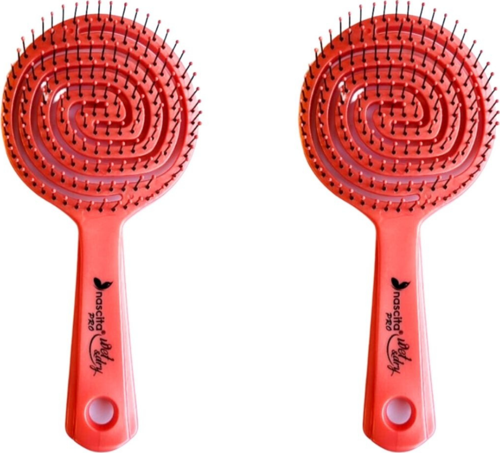 Üç Boyutlu Oval Saç Fırçası Pembe x 2 Adet