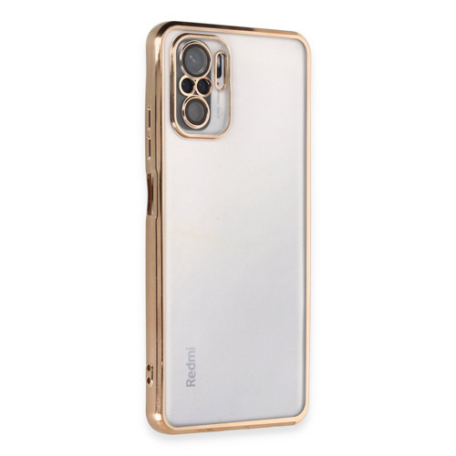 Redmi Note 10 Kılıf Lensli Silikon - Gold