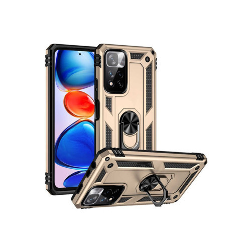 Redmi Note 11 5G Kılıf Sofya Yüzüklü Silikon Kapak - Gold