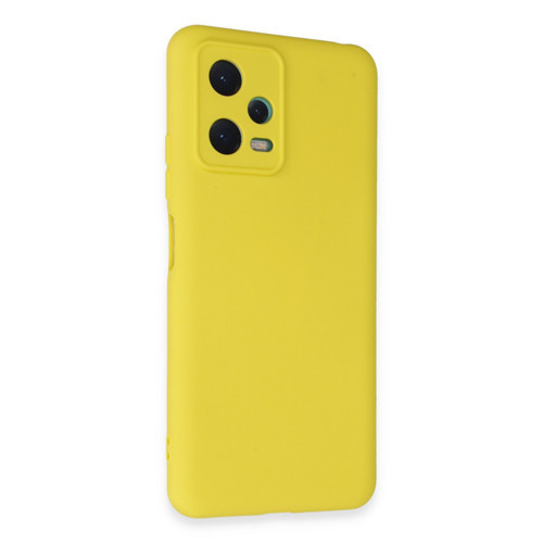Redmi Note 12 5G Kılıf Nano Içi Kadife Silikon - Sarı