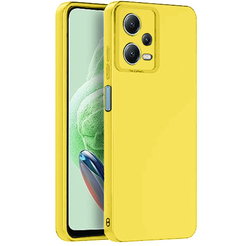 Redmi Note 12 5G Kılıf Nano Içi Kadife Silikon - Sarı