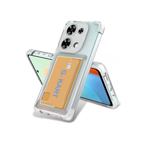 Redmi Note 13 4G Kılıf Kart Şeffaf Silikon - Şeffaf