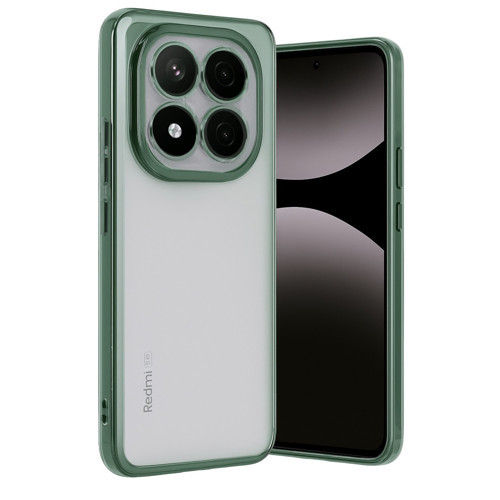 Redmi Note 14 Kılıf Lensli Silikon - Yeşil