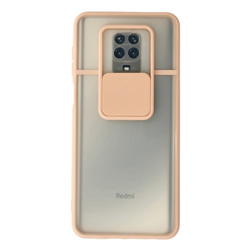 Redmi Note 9 Kılıf Palm Buzlu Kamera Sürgülü Silikon - Pembe