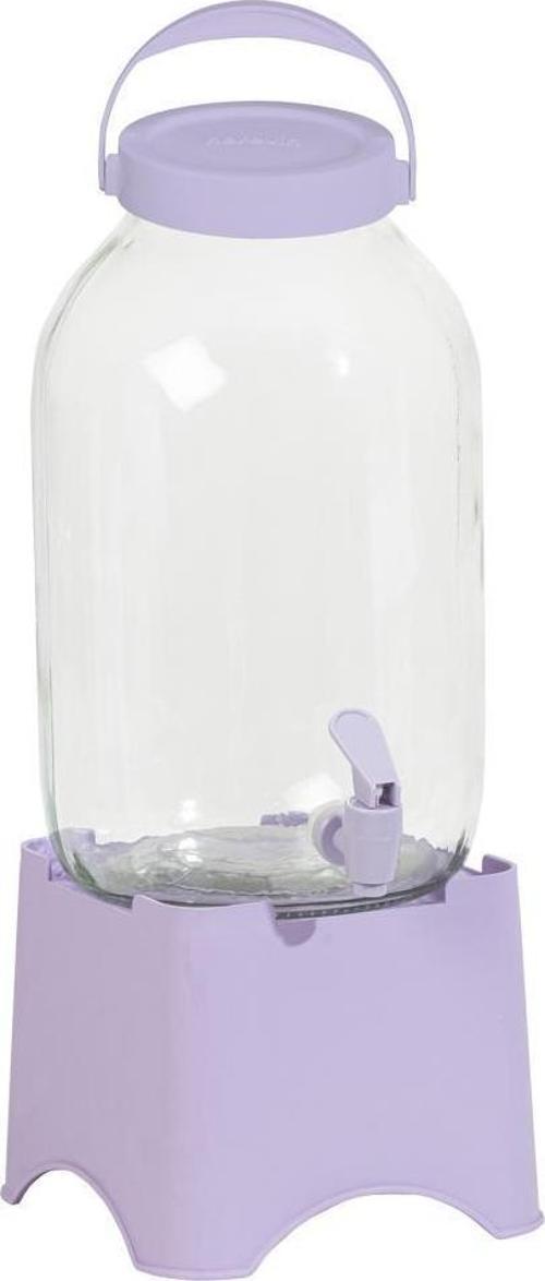 5 lt Soft Mor Standlı Cam Sebil