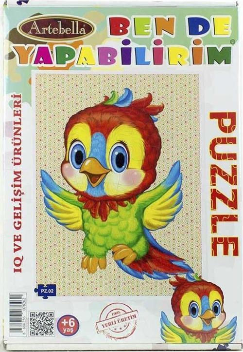 Çocuk Eğitici 24 Parça Puzzle I Kuş +6 Yaş