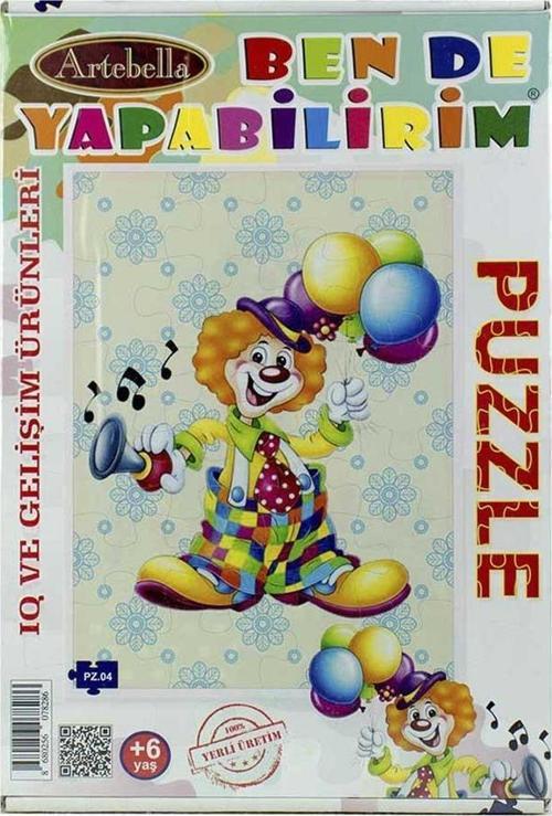 Çocuk Eğitici 24 Parça Puzzle I Palyaço +6 Yaş