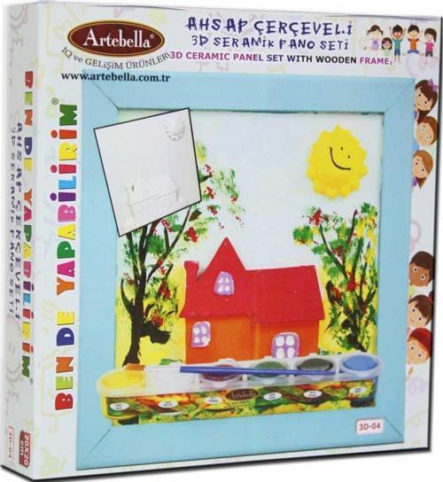 04 I Çocuk Ahşap Çerçeveli 3D Seramik Pano Boyama Seti