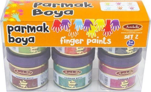 6'lı Yıkanabilir Parmak Boyası 50 ml Set 2
