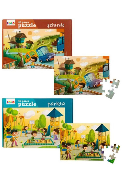 Şehirde Ve Parkta 2Li Puzzle Set