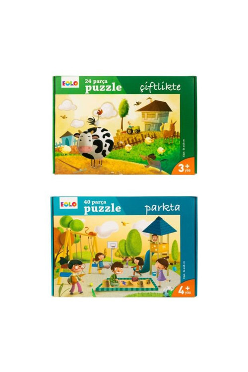 Parkta Ve Çiftlikte Puzzle 2'Li