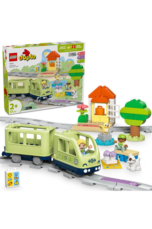 Duplo Kasabası İnteraktif Macera Treni 10427 - 2+ Çocuklar İçin Eğitici Oyuncak Yapım Seti (