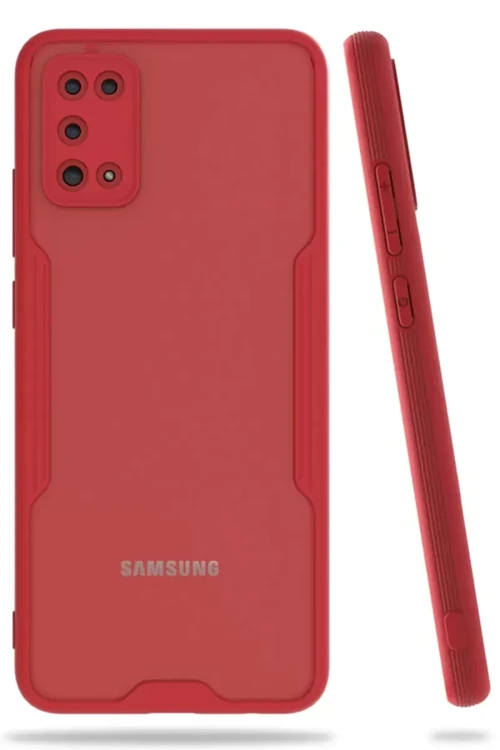 Galaxy A02S Kılıf Platin Silikon - Kırmızı