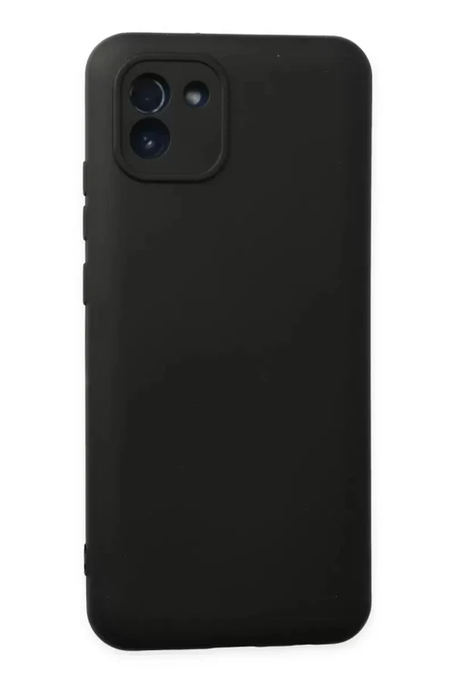 Galaxy A03 Kılıf Nano İçi Kadife Silikon - Siyah