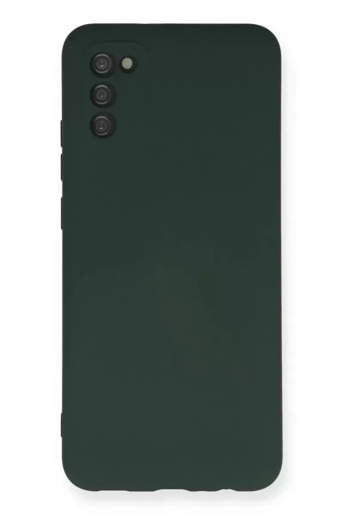 Galaxy A03S Kılıf Nano İçi Kadife Silikon - Koyu Yeşil