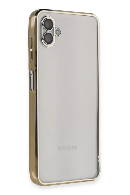 Galaxy A04 Kılıf Lensli Silikon - Gold