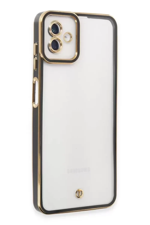 Galaxy A04 Kılıf Liva Lens Silikon - Siyah