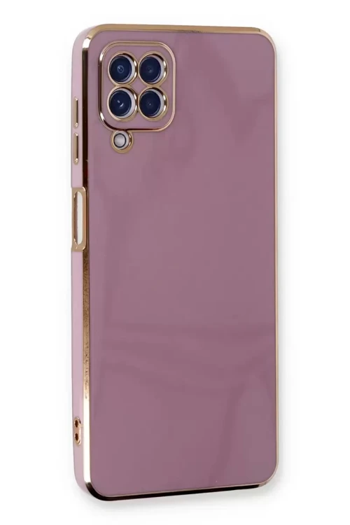 Galaxy A22 Kılıf Volet Silikon - Mor