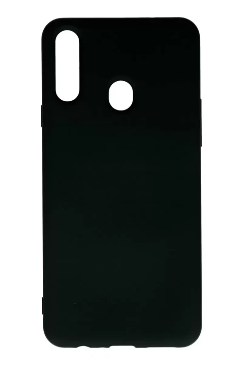 Galaxy A20S Kılıf Nano İçi Kadife Silikon - Siyah