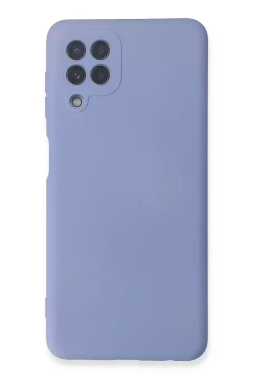 Galaxy A22 Kılıf Nano İçi Kadife Silikon - Lila