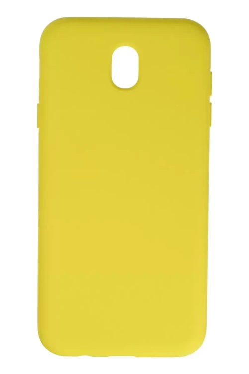Galaxy J7 / J730 Kılıf Nano İçi Kadife Silikon - Sarı