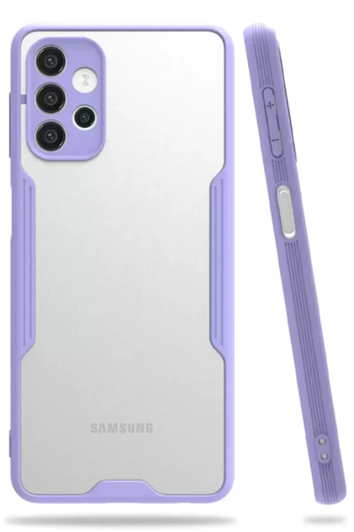 Galaxy A72 Kılıf Platin Silikon - Lila