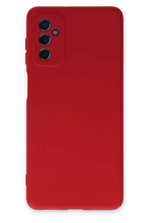 Galaxy M52 5G Kılıf Nano İçi Kadife Silikon - Kırmızı