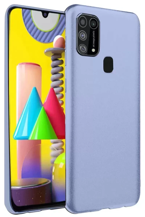 Galaxy M31 Kılıf Nano İçi Kadife Silikon - Lila